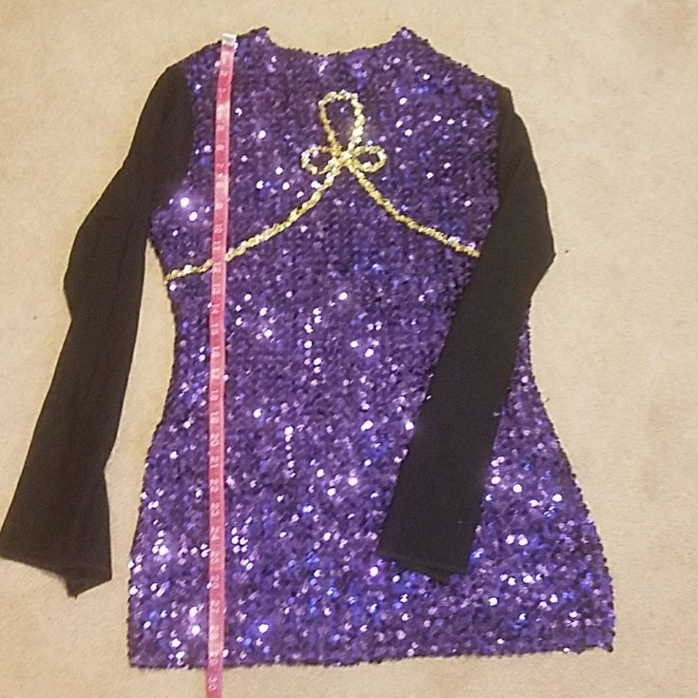 Size XL purple,black and gold dance costume. LSU